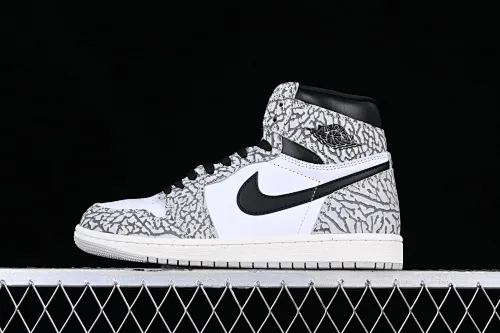 All categories Air Jordan Jordan series basketball shoes Air Jordan 1 High Pure original Air Jordan 1 High OG "White Cement" AJ1 Joe 1 elephant pattern high-top basketball shoes DZ5485-052